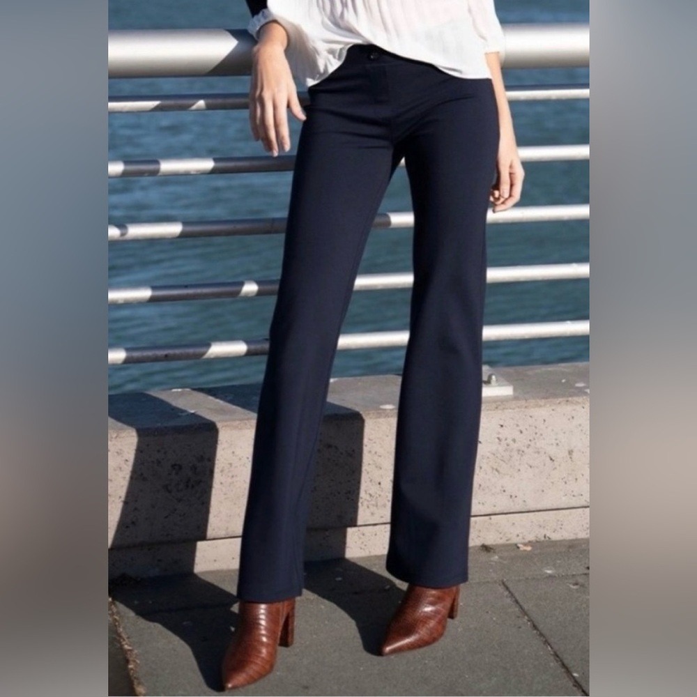 Betabrand Classic‎ Dress Pant Bootcut Yoga Ponte Pants Large Petite